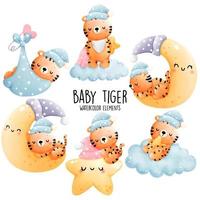 baby tiger. Vector illustration