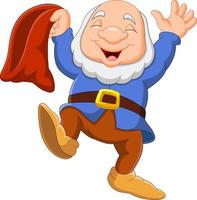 Cartoon happy dwarf vector