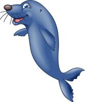 Cartoon happy seal vector