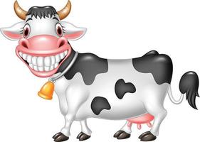 Happy cartoon cow vector