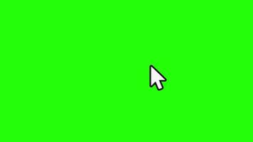 Animation glatter Mauszeiger-Klick auf grünem Bildschirm - Mauszeiger-Pfeil-Cursor-Klick