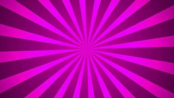 Abstract background Radial lines rotates pink style comic cartoon background video