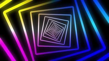 tunnel en boucle hypnotique animé multicolore - animation d'arrière-plan en boucle parfaite video