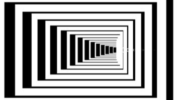 animation en boucle tunnel infini noir et blanc - animation d'arrière-plan de mouvement en boucle parfaite video