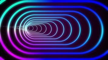 looping infinito voando em túnel, corredor de nave espacial de ficção científica - animação de fundo futurista