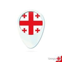 Georgia flag location map pin icon on white background. vector