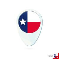 USA State Texas flag location map pin icon on white background. vector