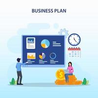 business plan Concept, plan strategy for success illustration vector