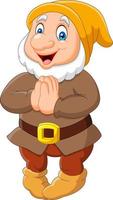 Cartoon happy dwarf vector