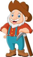 cartoon gold prospector vector