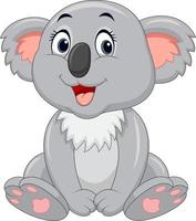 Cartoon koala sitting vector