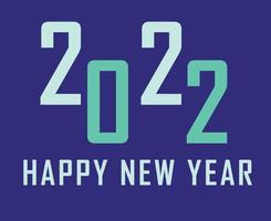 Abstract Happy New Year 2022 Design Vector