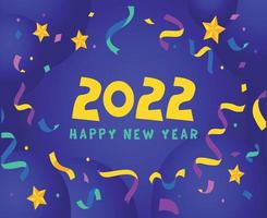 Happy New Year 2022 Design Abstract Colorful Vector Illustration