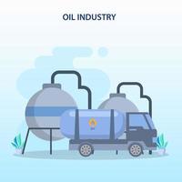 Businessman character looking at declining oil chart price with oil drum and coins flat vector