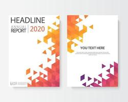 Front and back abstract cover modern flyers brochure vector