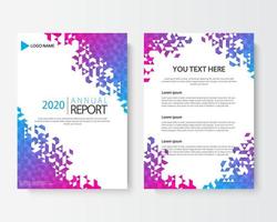 Front and back abstract cover modern flyers brochure vector