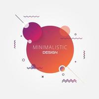 Abstract minimal circle modern background. vector