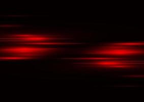 Abstract red speed neon light effect on black background vector illustration.