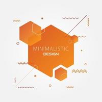 Abstract minimal hexagon modern background. vector