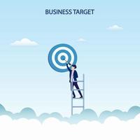 Business target concept. Goal achievement, Flat vector template style Suitable for Web Landing Pages.