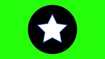 animation cirkel morphing former - fyrkantig, rund och triangel, stjärnor animerade på grön skärm video