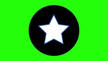 Animation Circle morphing shapes  - Square, Round and Triangle, Stars animated on green screen video