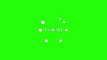 Animation circle smooth loading on green screen video