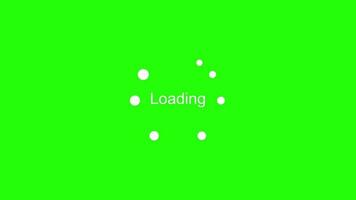 Animation circle smooth loading on green screen video