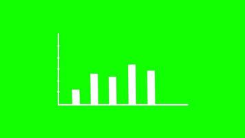 Bar Graph Chart Diagram Animation On Green Screen For Business video