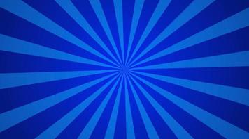 abstracte achtergrond radiale lijnen roteert blauwe stijl strip cartoon achtergrond video