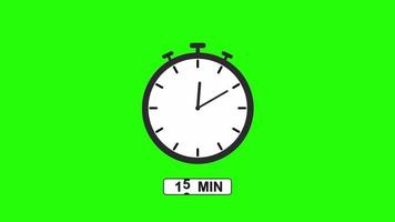 minuterie d'animation 30 minutes - graphismes animés de l'icône du chronomètre sur écran vert video