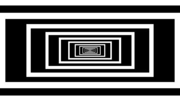 animação em preto e branco de fundo de movimento de loop sem costura de túnel de loop infinito video
