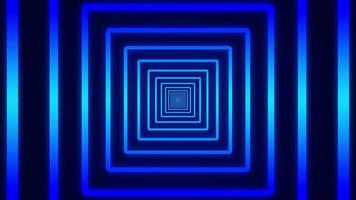 animação de loop sem costura túnel de loop infinito quadrado gradiente azul