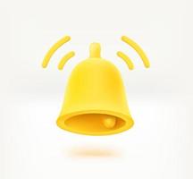 Ringing bell. New Notification concept. 3d vector icon