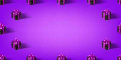 Abstract background with gift boxes and copy space. 3d vector banner