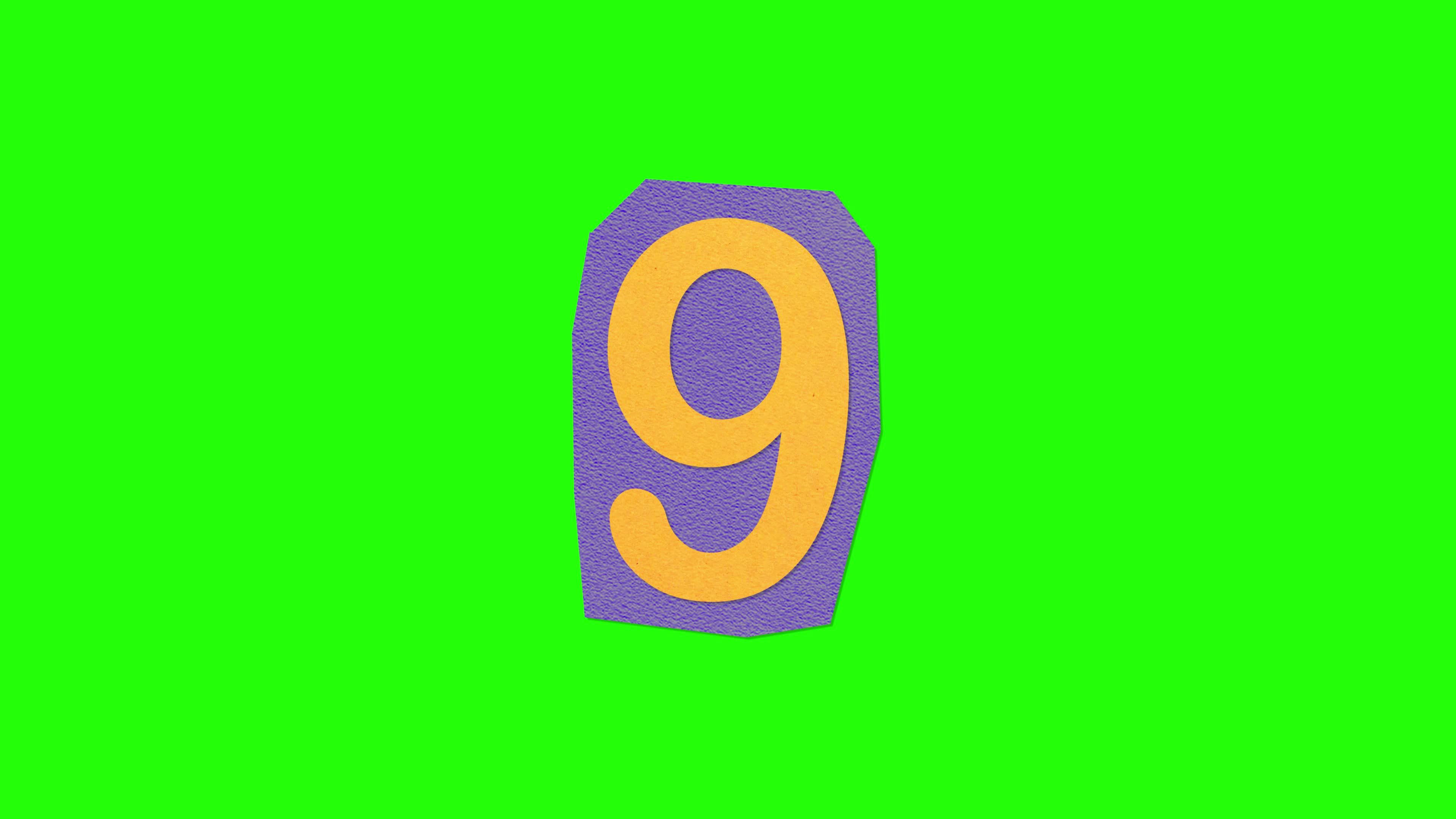 Number 9 - Ransom Note Animation paper cut on green screen 8079212 Stock Video at Vecteezy Number 9 - Ransom Note Animation paper cut on green screen 8079212 Stock Video at Vecteezy