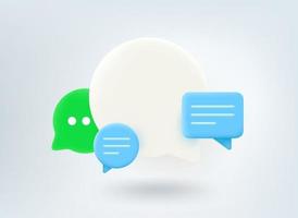 Conversation concept. 3d vector illustration