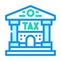 building tax color icon vector illustration