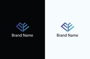 diseño de logotipo icónico basado en la letra e inicial moderna, limpia y mínima en forma de corazón vector