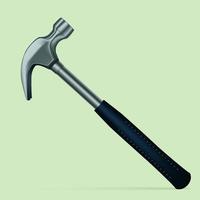 A hammer is a construction tool. For household and professional activities. Isolated on white background. Vector illustration.