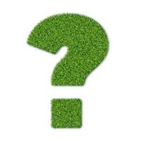 The question mark is made with the texture of green summer grass. Isolated on white background. Vector. vector