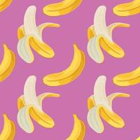 funny bananas seamless pattern design on pink background vector