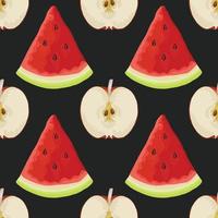 just an apple hand draw seamless pattern design vector