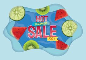 summer sale promo banner art website background vector