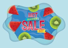 summer sale promo web banner background vector