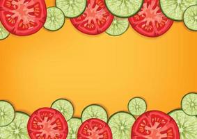 fresh fruit and vegetable background vector