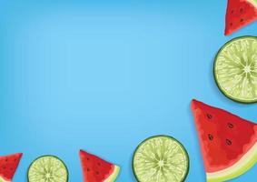 cute and fresh fruit and vegetable background art vector design