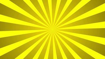 Abstract background Radial lines rotates yellow style comic cartoon background video