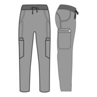 diseño vectorial de ropa médica o batas con pantalones vector