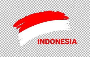 bandera de indonesia con fondo transparente vector